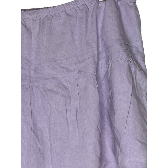 NWT Hollister Linen Blend Skort XXL Ruffle Festival Feminine Pockets Lavender - Picture 6 of 12